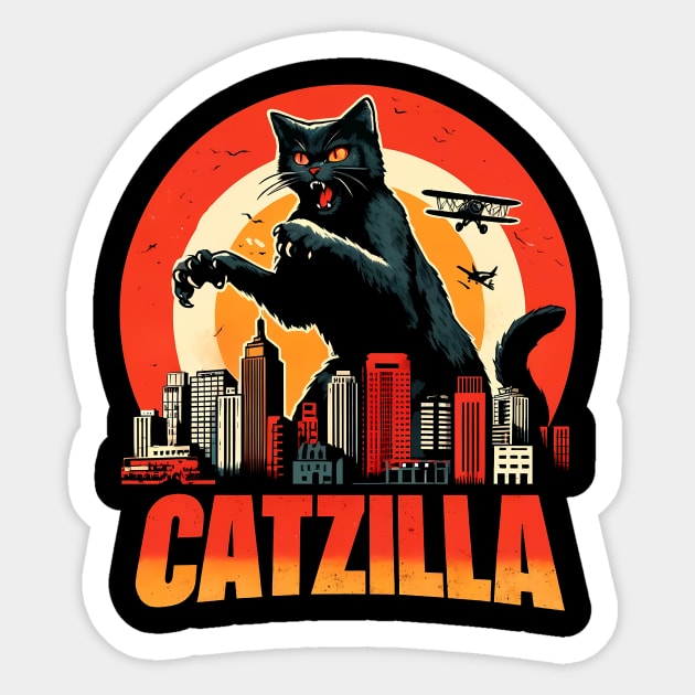 Catzilla Sticker by khaireddine